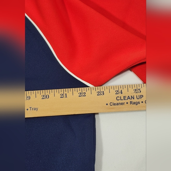 VINTAGE NWT Ralph Lauren RLX Fitness Full Zip Sweatshirt Size Large Red / Blue - Picture 8 of 16